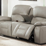 Westminster - Power Headrest Zero Gravity Reclining Loveseat With Console - Stone Gray