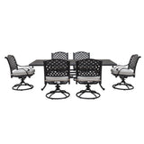 Stylish Outdoor 7 Piece Aluminum Dining Set With Cushion