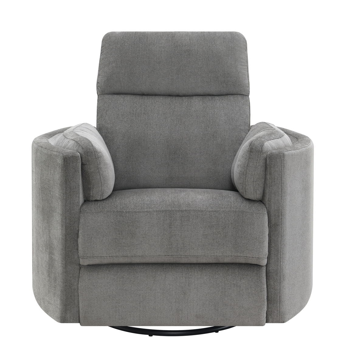 Sagen - Chenille Glider Recliner With Swivel