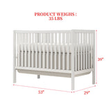 Crib 5 In 1 Convertible, Converts From Baby Crib To Toddler Bed, Fits Standard Full Size Crib Mattress