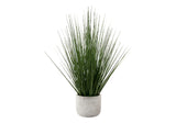 21" Tall, Artificial Plant, Grass, Indoor, Faux, Fake, Table, Greenery, Potted, Real Touch, Decorative - Green / White