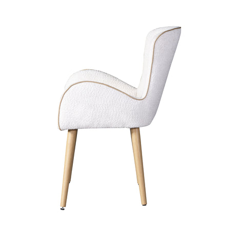 Qwin - Boucle Side Chair (Set of 2) - Beige