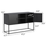 Modern Sideboard Buffet With Plenty Of Storage Space, Anti-Tilt Mechanism, Elegant Handles, Silent Magnetic Closure And Eco-Friendly Finish For Kitchen, Dining Room And Living Room