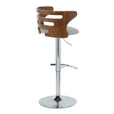 Cosi - Mid Century Modern Adjustable Barstool With Swivel & Rounded T Footrest (Set of 2)