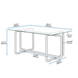 Modern Tempered Glass Tea Table Coffee Table, Table For Living Room