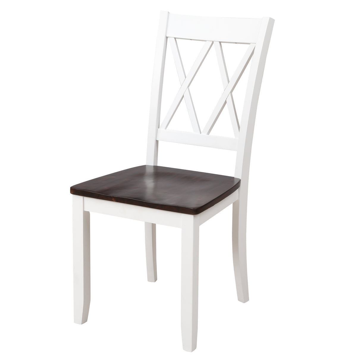 5-Piece Dining Set - White+Cherry