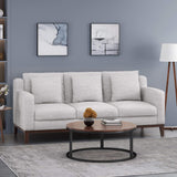 Sturdy Sofa With Accent Pillows - Light Gray