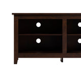 Modern Transitional 3 Shelf Open Storage 70" TV Stand For 80" TVs