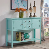 Accent Cabinet With Doors - Aqua Green