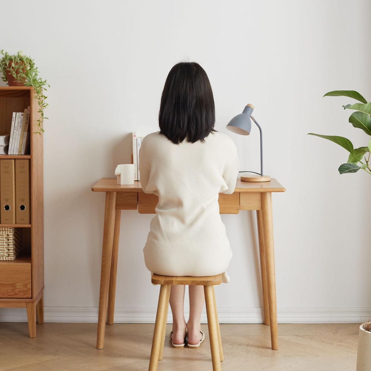 Writting Desk With Drawer - Oak Natural