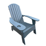 Outdoor Or Indoor Wood Adirondack Chair With An Hole To Hold Umbrella, On The Arm