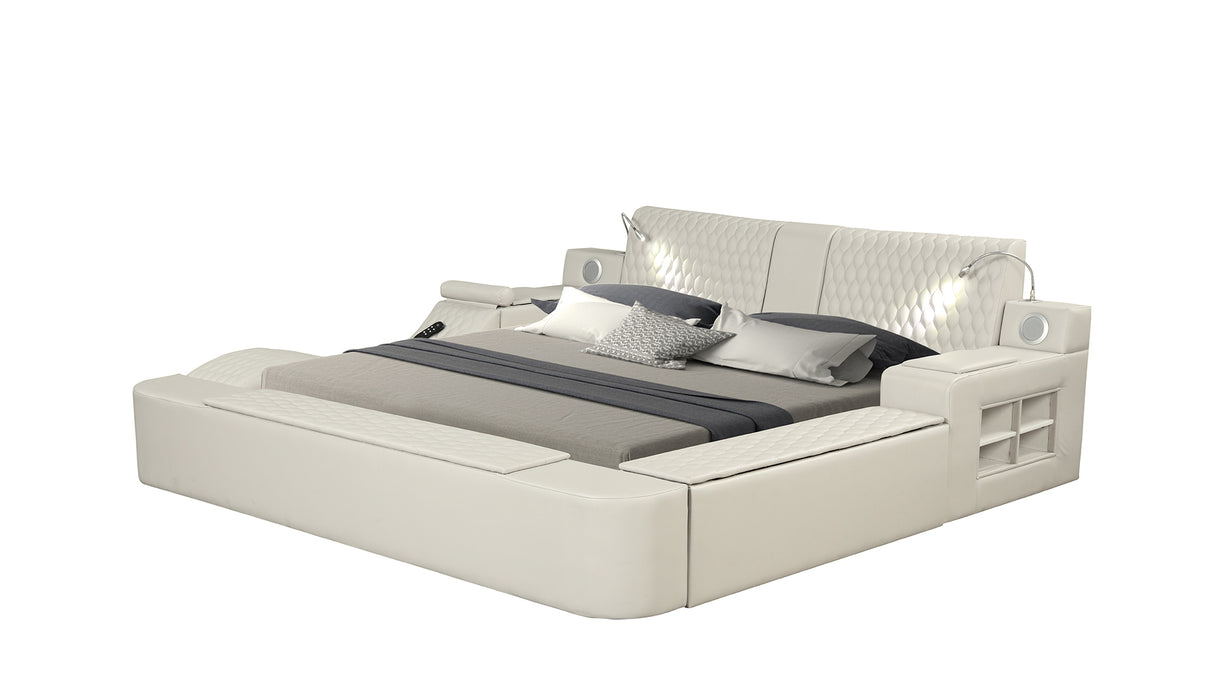 Smart Multifunctional Queen Size Bed - Beige