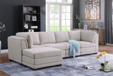 Kristin - Linen Reversible Sectional Sofa With Ottoman