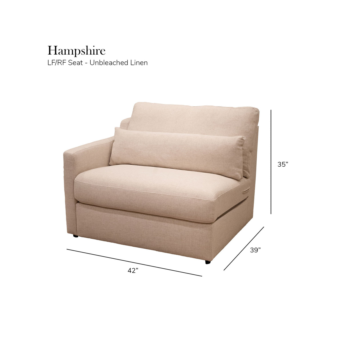 Hampshire Unbleached - Linen Modular Sectional