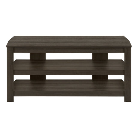 TV Stand, Console, Media Entertainment Center, Storage Shelves, Living Room, Bedroom, Contemporary, Modern - Oak