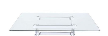 Nadie - Clear Glass Top Counter Height Table - Chrome