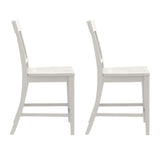 Haidel - Slat Back Counter Stools (Set of 2) - White