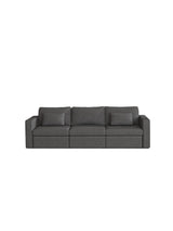 Modern Cotton Linen Modular Sectional Sofa, with Pillows - Dark Gray