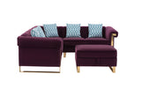 Maddie - Velvet Sectional Sofa