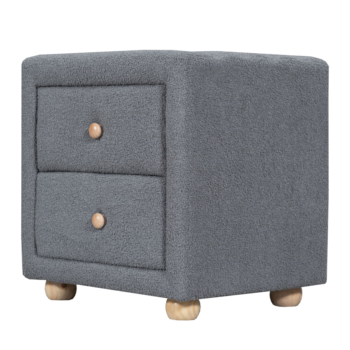 Teddy Fleece Nightstand With 2 Drawers