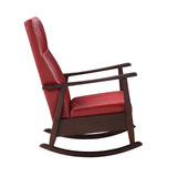 Raina - Rocking Chair - Red / Espresso