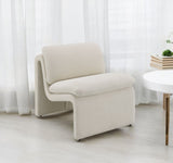 Jaeda - Innovative EleganceAccent Chair In Curved Shape - Beige