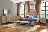 Queen Panel Bed With Transitional Casual Design - Sand