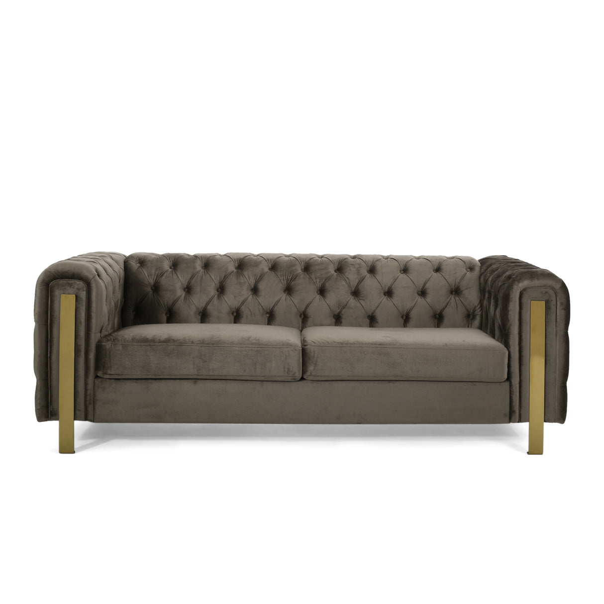 Mirod Sofa with Tufted Back and Arm - Gray