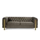 Mirod Sofa with Tufted Back and Arm - Gray