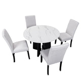 5-Piece Faux Marble Round Dining Table set