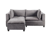 Madison - Fabric Sectional Loveseat Ottoman