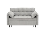 54.30-inch Love Seat with pull out bed - light grey