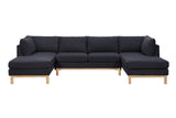 Hallie - Wide Sherpa Double Chaise U-Shape Sectional Sofa