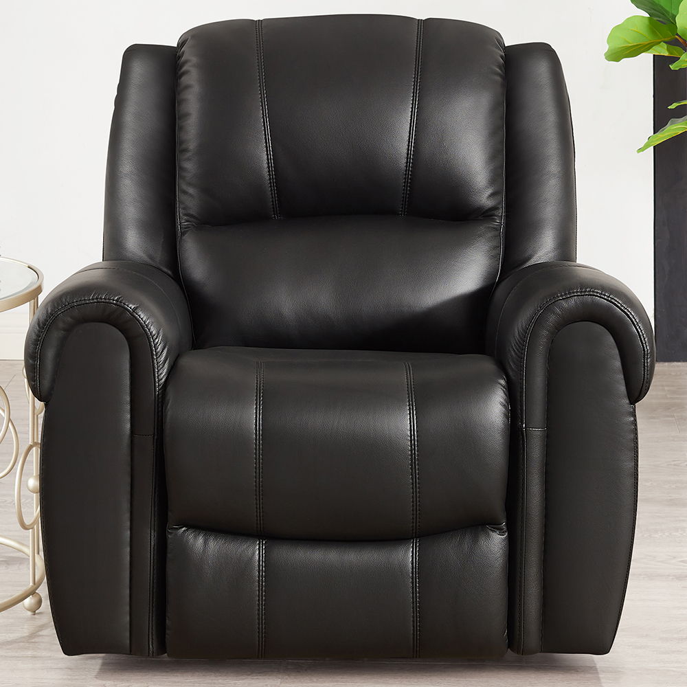 Marco - Leather Recliner - Black