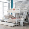 Twin Over Full Bunk Bed With Trundle And Staircase