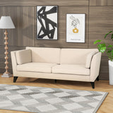 Fabric Sofa, With Birch Legs, - Beige