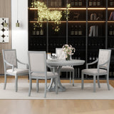 TREXM Retro 5-piece Dining Set with One Leaf (ANTIQUE GRAY OAK)