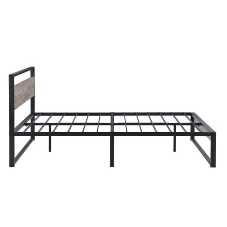 Queen Platform Metal Bed - Black