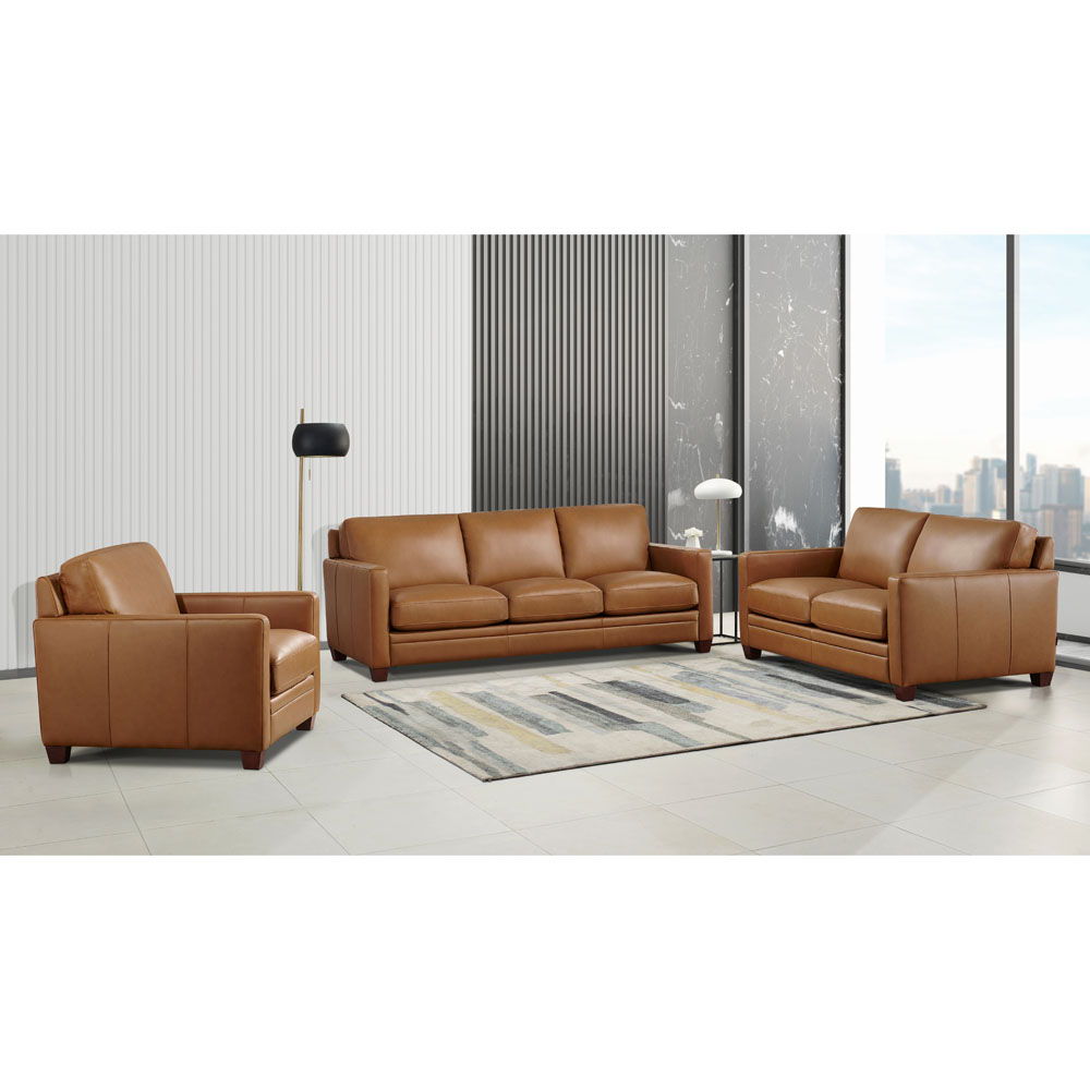 Naples - Leather Loveseat