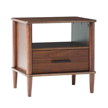 Transitional Solid Wood Spindle Nightstand