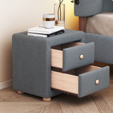 Teddy Fleece Nightstand With 2 Drawers