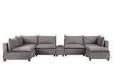 Madison - 7 Piece Modular Sectional Sofa With USB Storage Console Table