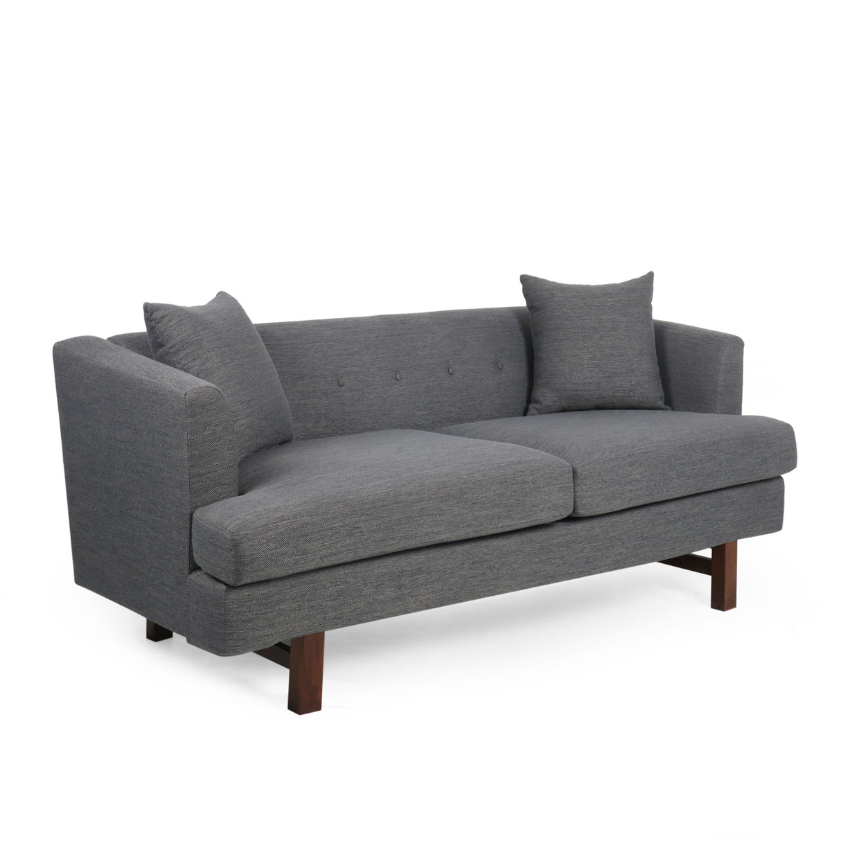 Sofa With Wood Legs - Charcoal