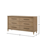 Casual 6 Drawer Dresser - Sand