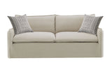 Upendo - Pattern Linen Sofa With 2 Toss Pillows - Beige