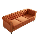 Chesterfield - Velvet Sofa 84.65" For Living Room