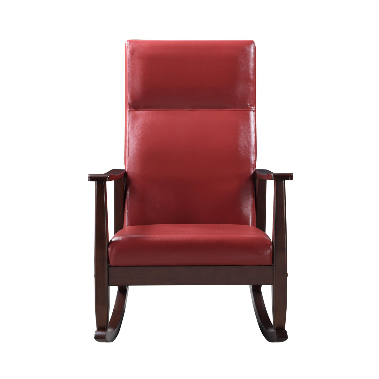 Raina - Rocking Chair - Red / Espresso