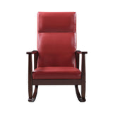 Raina - Rocking Chair - Red / Espresso