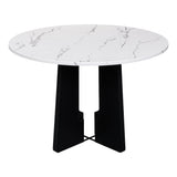 5-Piece Faux Marble Round Dining Table set