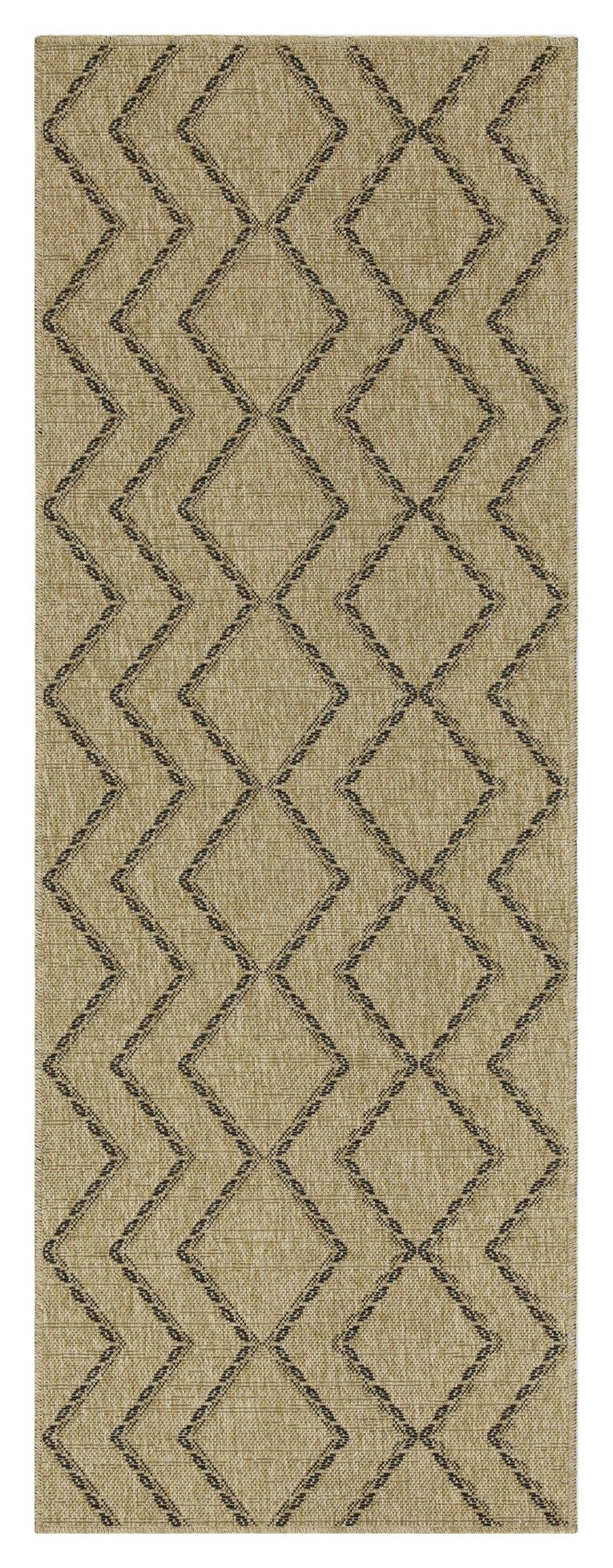 Earth - Indoor / Outdoor Polypropylene Area Rug - Jute / Black